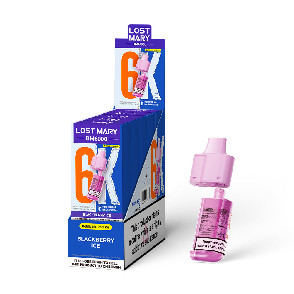 Lost Mary BM6000 Prefilled Pods 1X5 NEW Compliant