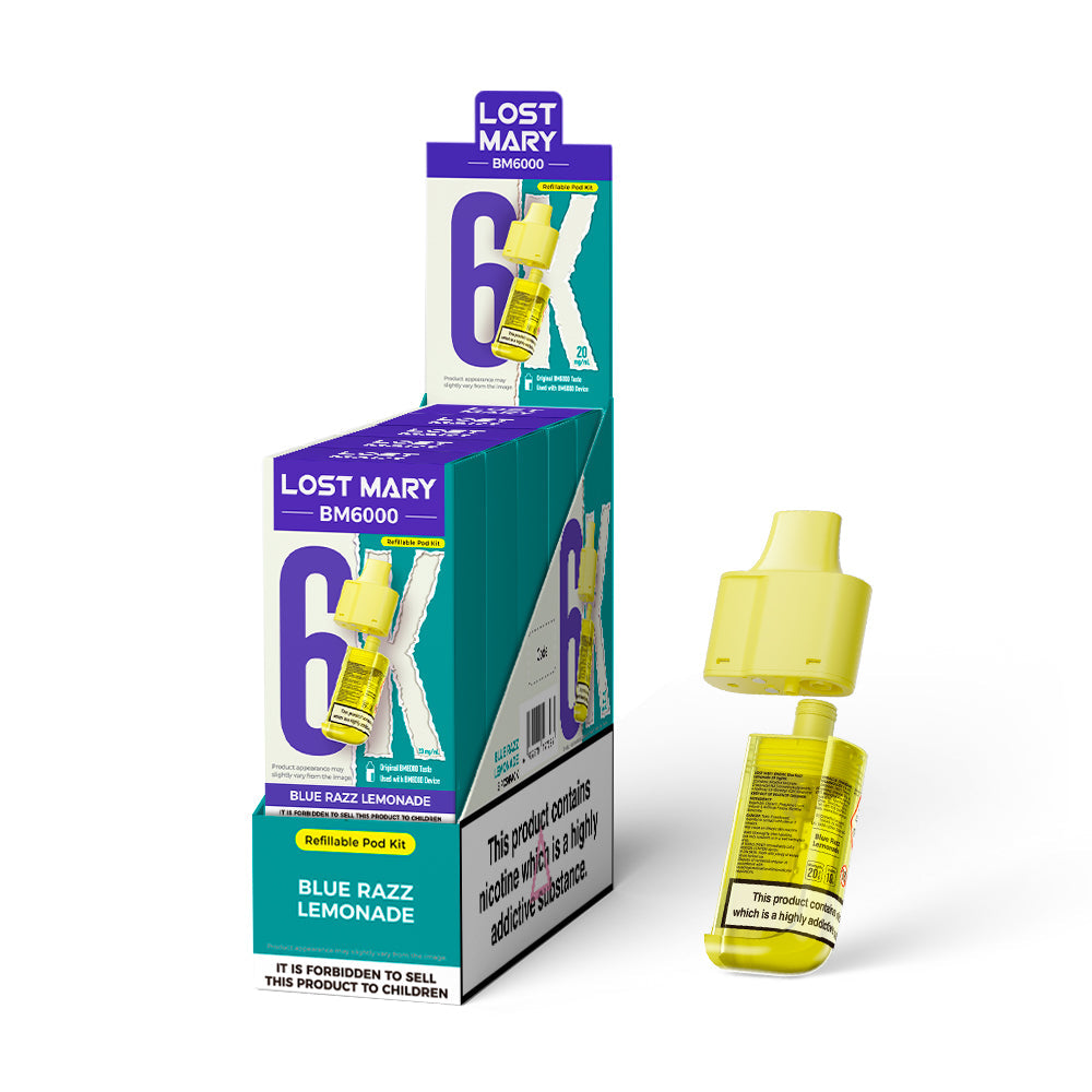 Lost Mary BM6000 Prefilled Pods 1X5 NEW Compliant