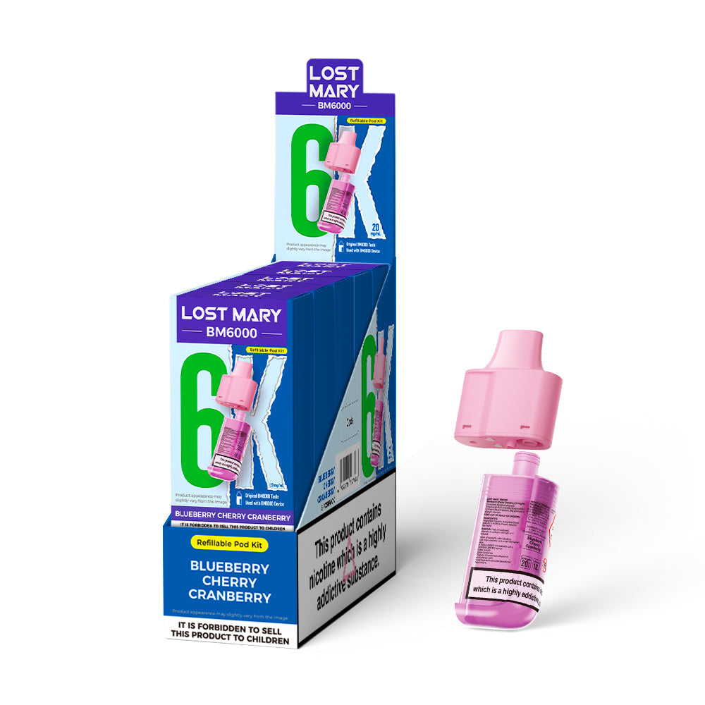 Lost Mary BM6000 Prefilled Pods 1X5 NEW Compliant