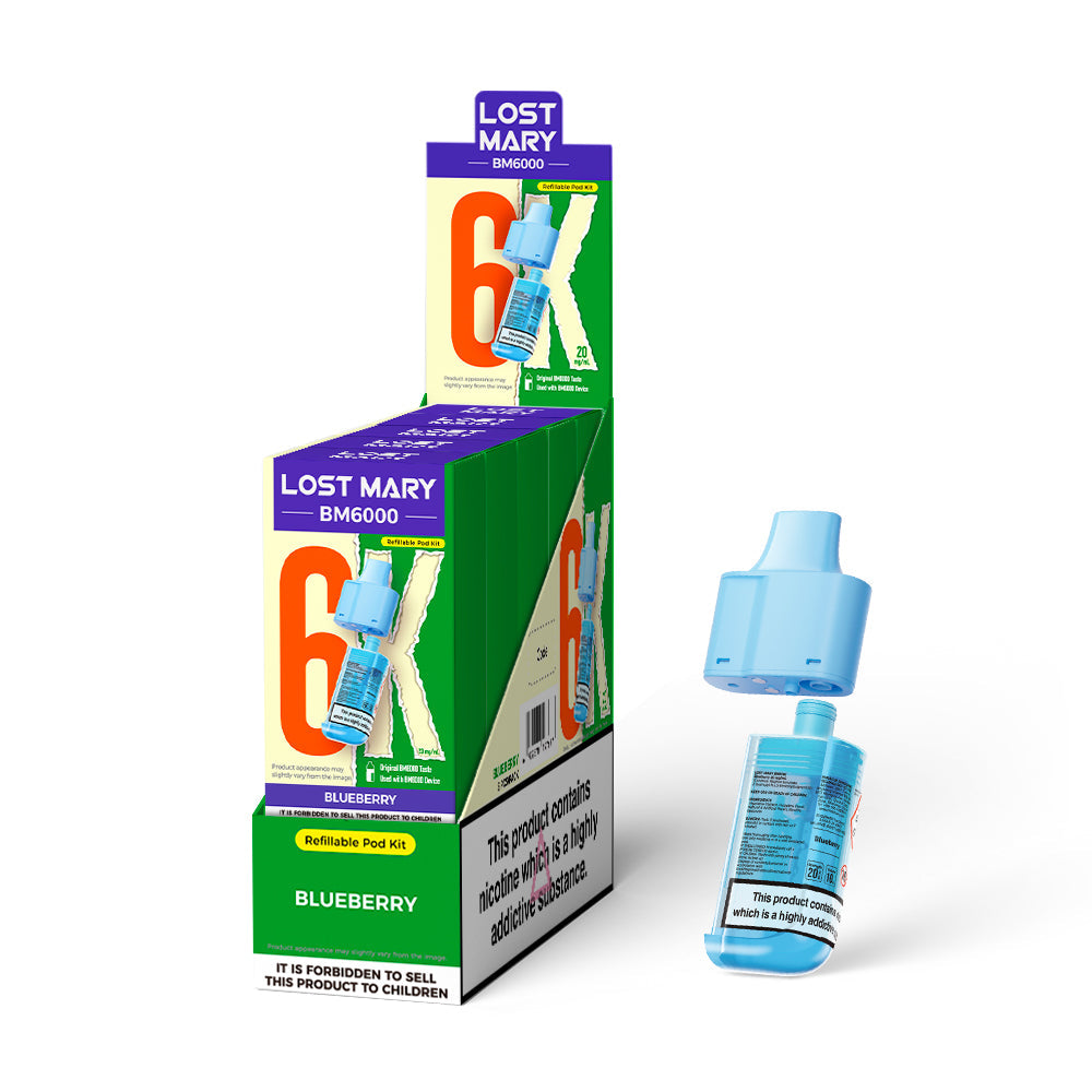 Lost Mary BM6000 Prefilled Pods 1X5 NEW Compliant