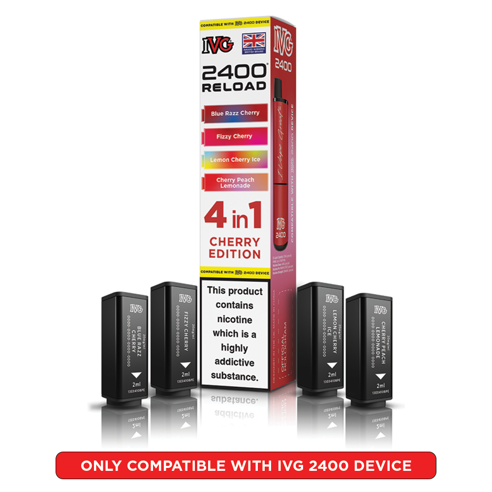 IVG 2400 Reloads Multi Flavour Prefilled Pods 1X5 Compliant