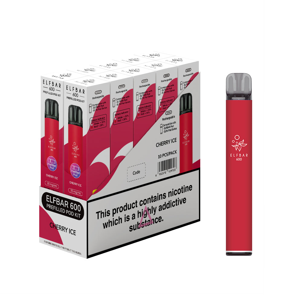 Elf Bar 600 Prefilled Kits 1X10 NEW Compliant