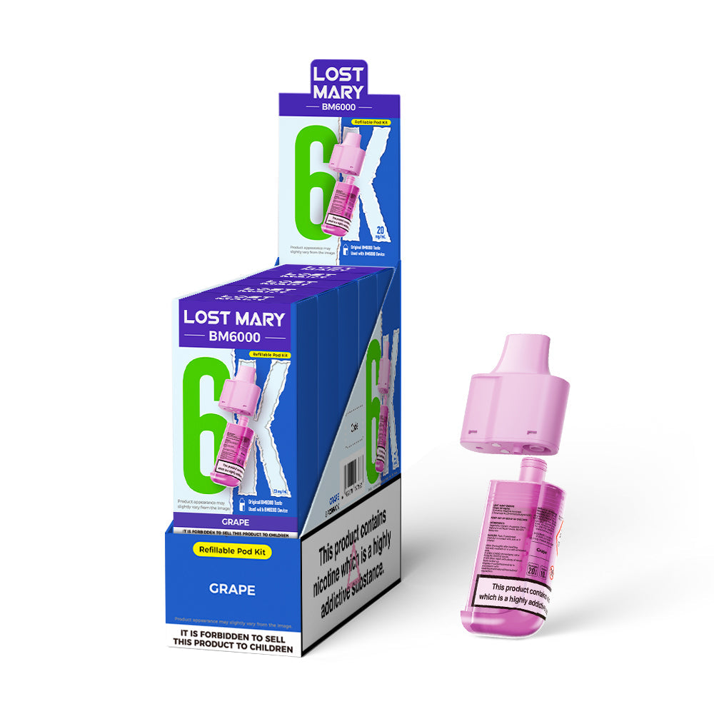 Lost Mary BM6000 Prefilled Pods 1X5 NEW Compliant