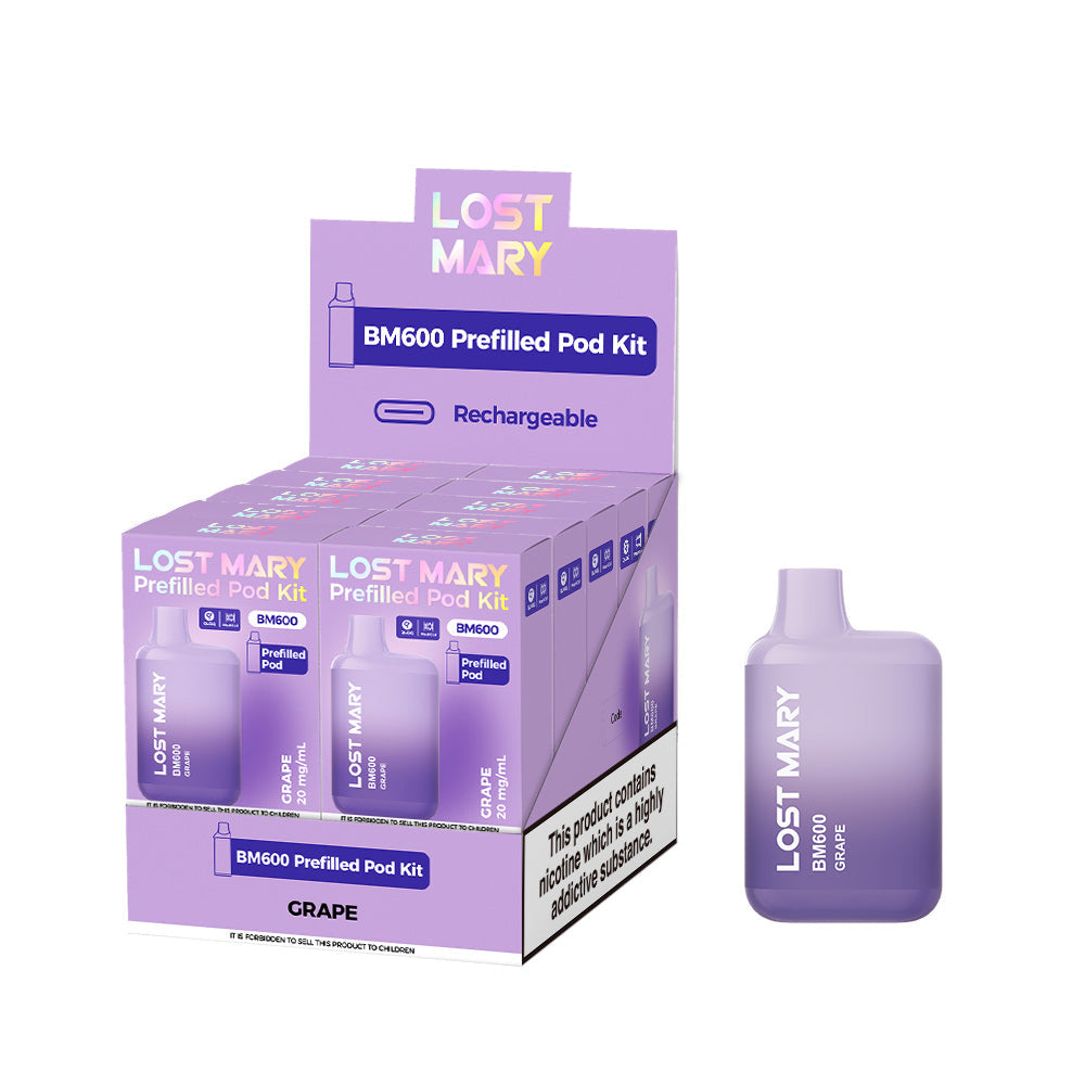 Lost Mary BM600 Prefilled Kits 1X10 NEW Compliant