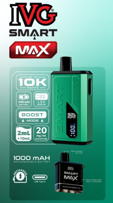 IVG Smart Max Prefilled Kits 1X5 Compliant iVape Delivery IVG Smart Max Prefilled Kits 1X5 Compliant iVape Delivery