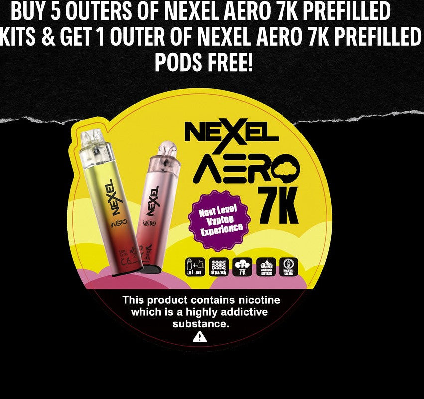 Nexel Aero 7K Prefilled Kits 1X5  iVape Delivery