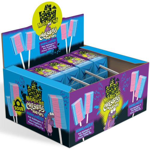 Candy Castle Crew Chewbies Duo Pops Sour Blueberry 10g 1X30 ***NEW***