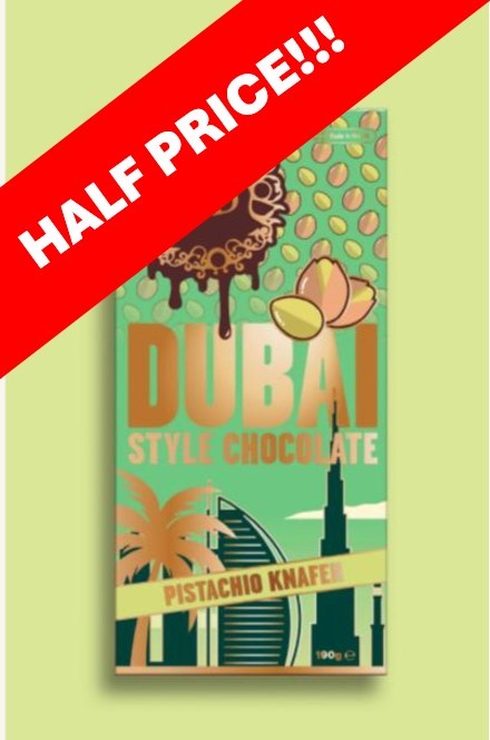 DD Dubai Style Chocolate with Pistachio Knafeh 190g