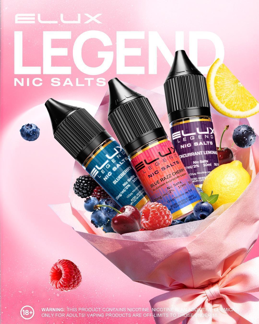 Elux Legend Nic Salts 10ml 10mg/20mg 1X10 pack – iVape Delivery