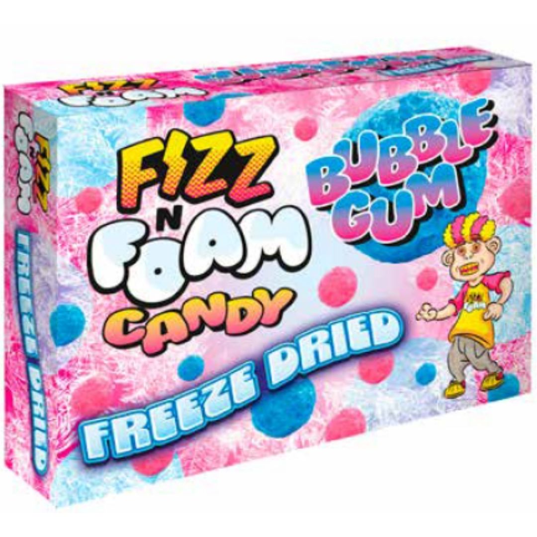 Fizz N Foam Freeze Dried Bubblegum 100g 1X12
