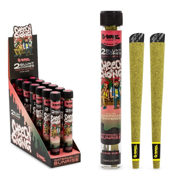 G-Rollz Cheech & Chong Watermelon Sunrise Blunt Cones 1X12 ***NEW***