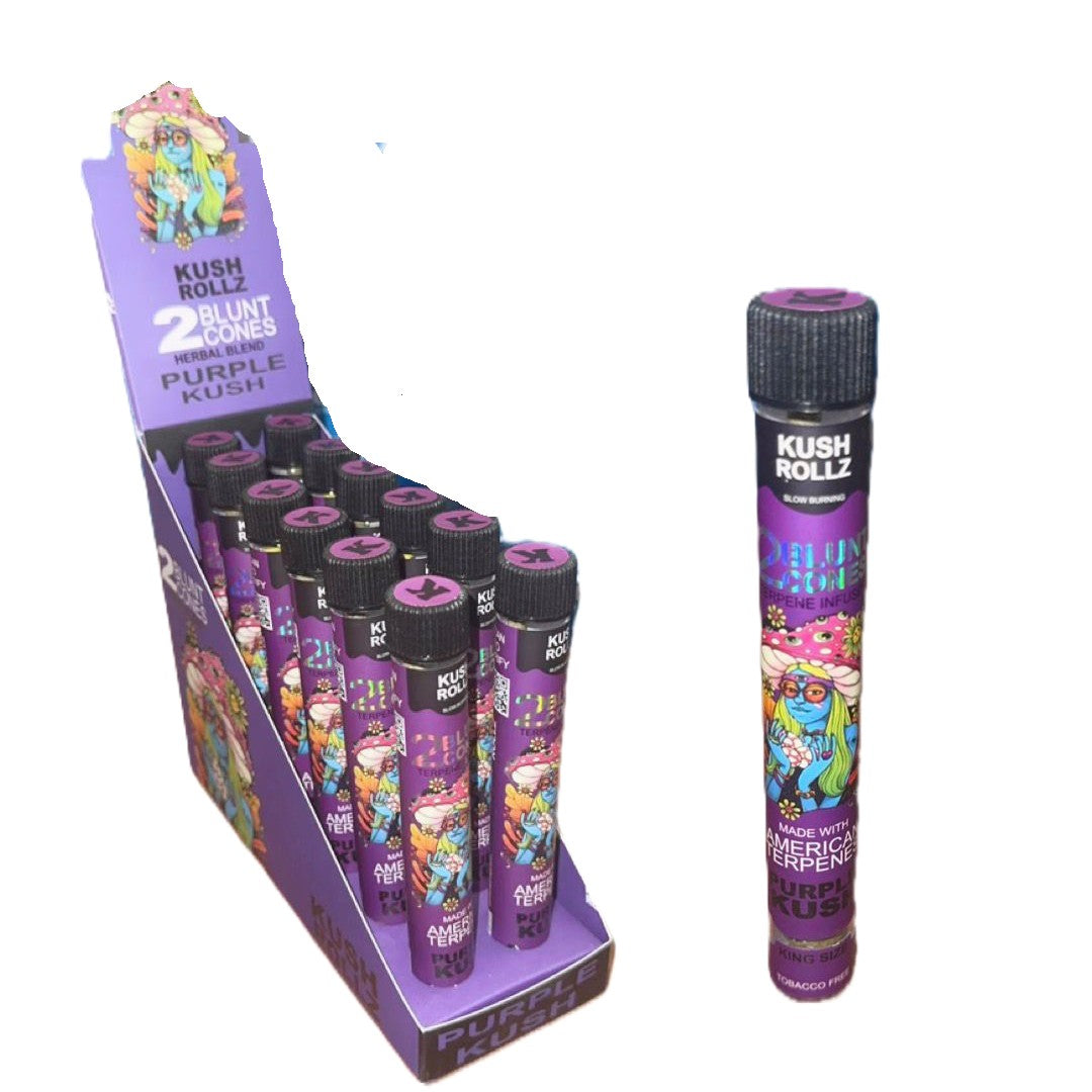 Kush Rollz Blunt Cones - Purple Kush 1X12 ***NEW***