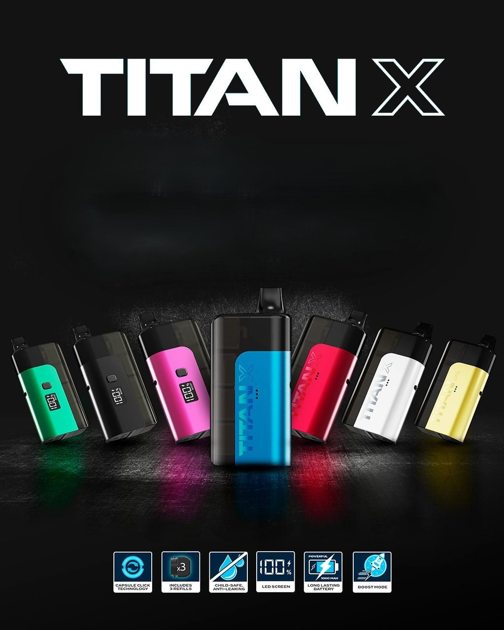 Titan X Prefilled Kits 1X5 - Compliant iVape Delivery Titan X Prefilled Kits 1X5 - Compliant iVape Delivery
