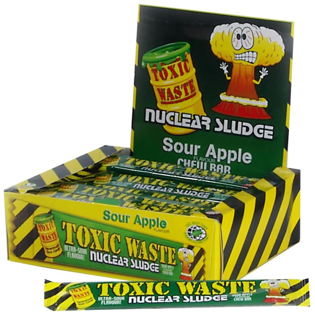 Toxic Waste Chew Bar Sour Apple 20g 1X50