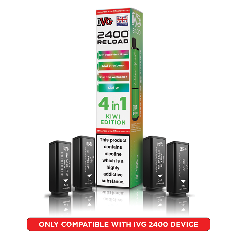 IVG 2400 Reloads Multi Flavour Prefilled Pods 1X5 Compliant