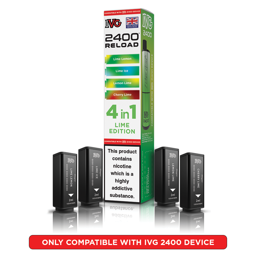 IVG 2400 Reloads Multi Flavour Prefilled Pods 1X5 Compliant