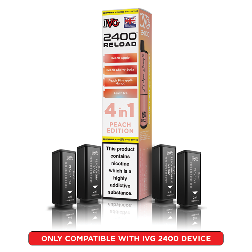 IVG 2400 Reloads Multi Flavour Prefilled Pods 1X5 Compliant