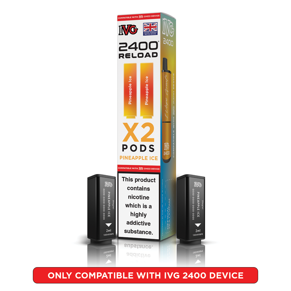 IVG 2400 Reloads Single Flavour Prefilled Pods 1X5 Compliant