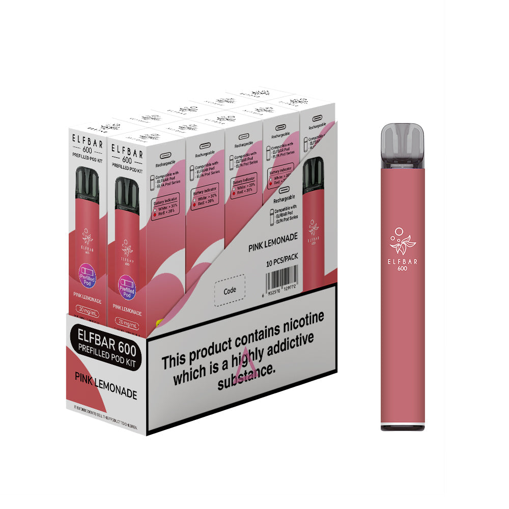 Elf Bar 600 Prefilled Kits 1X10 NEW Compliant