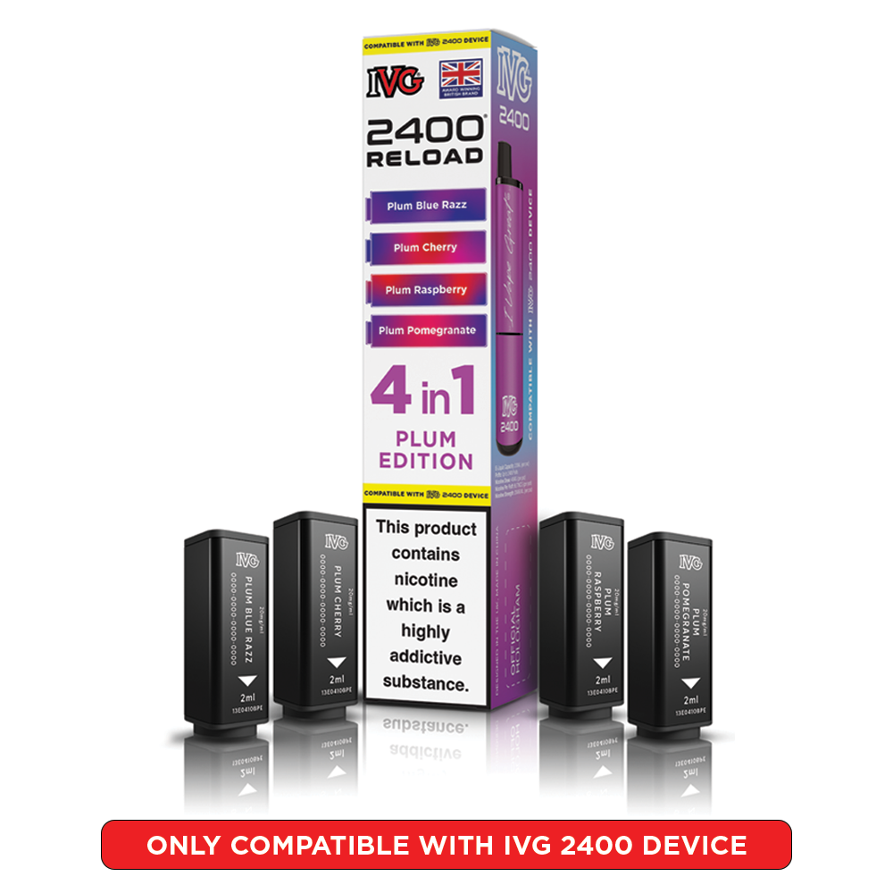 IVG 2400 Reloads Multi Flavour Prefilled Pods 1X5 Compliant