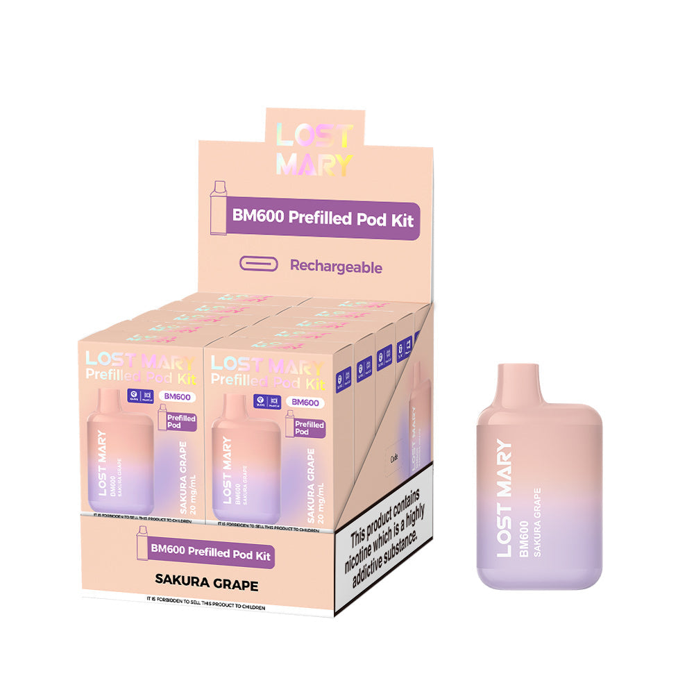Lost Mary BM600 Prefilled Kits 1X10 NEW Compliant
