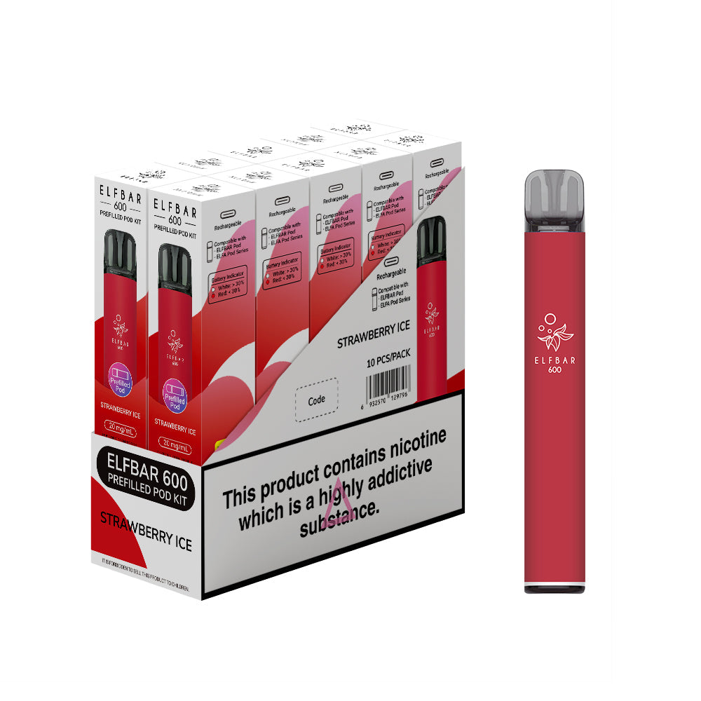 Elf Bar 600 Prefilled Kits 1X10 NEW Compliant