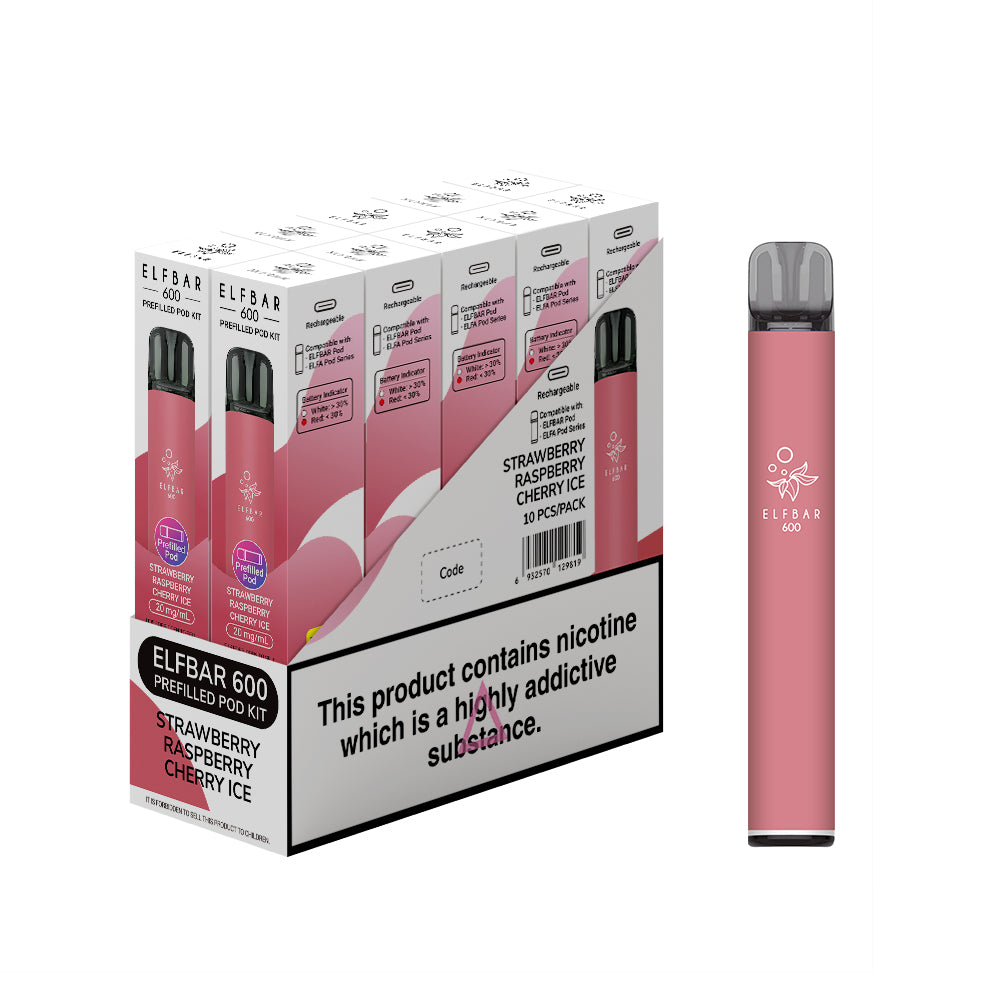 Elf Bar 600 Prefilled Kits 1X10 NEW Compliant