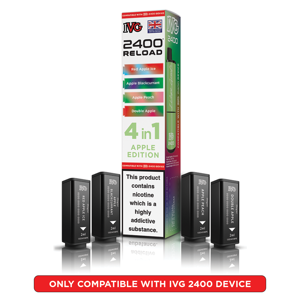 IVG 2400 Reloads Multi Flavour Prefilled Pods 1X5 Compliant iVape Delivery IVG 2400 Reloads Multi Flavour Prefilled Pods 1X5 Compliant iVape Delivery