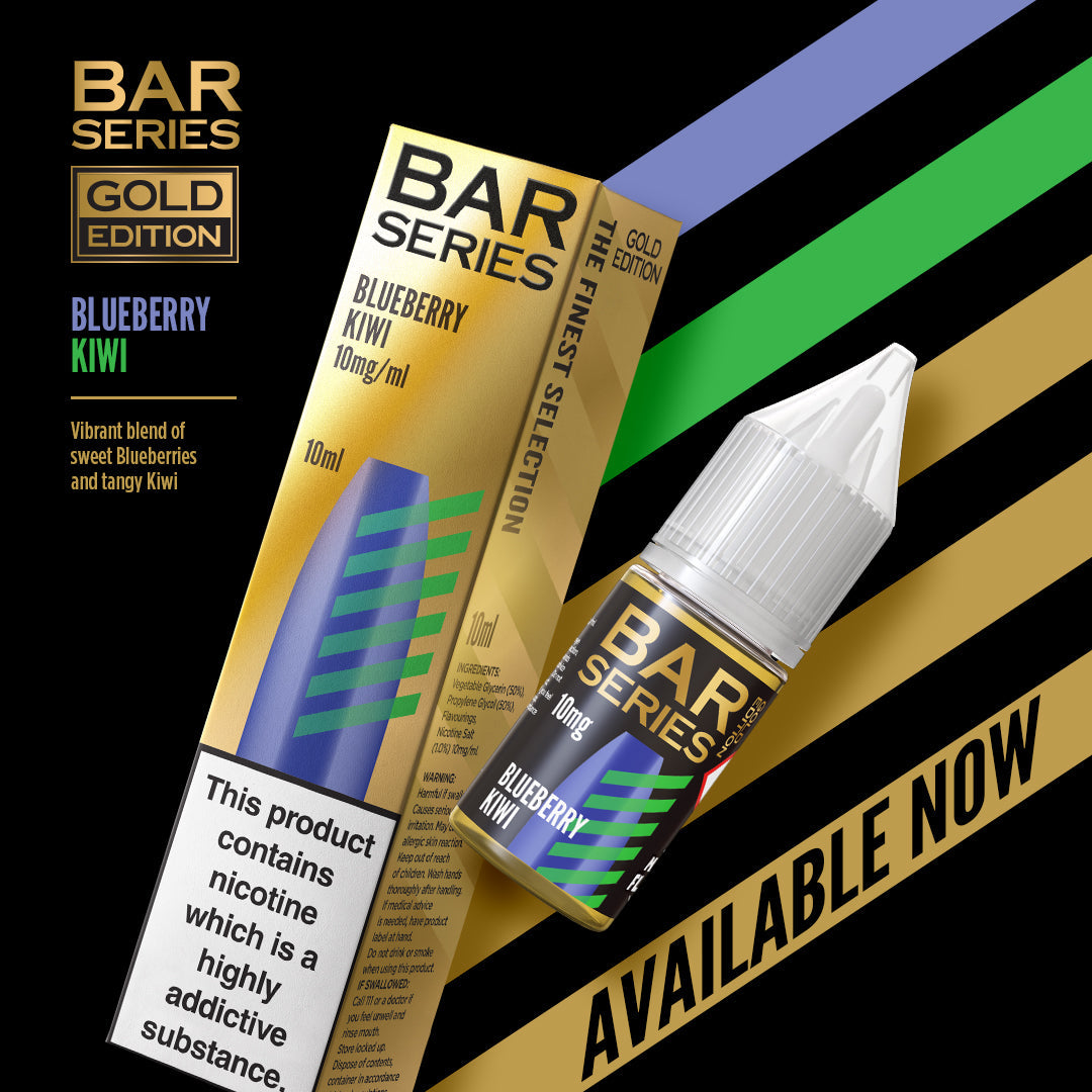 Bar Series Nic Salts Gold Edition 10ml 10mg and 20mg 1x10