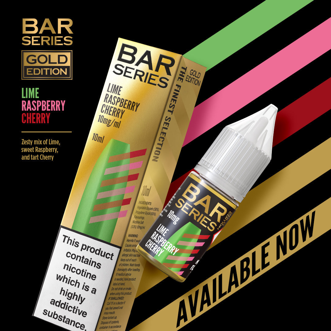 Bar Series Nic Salts Gold Edition 10ml 10mg and 20mg 1x10