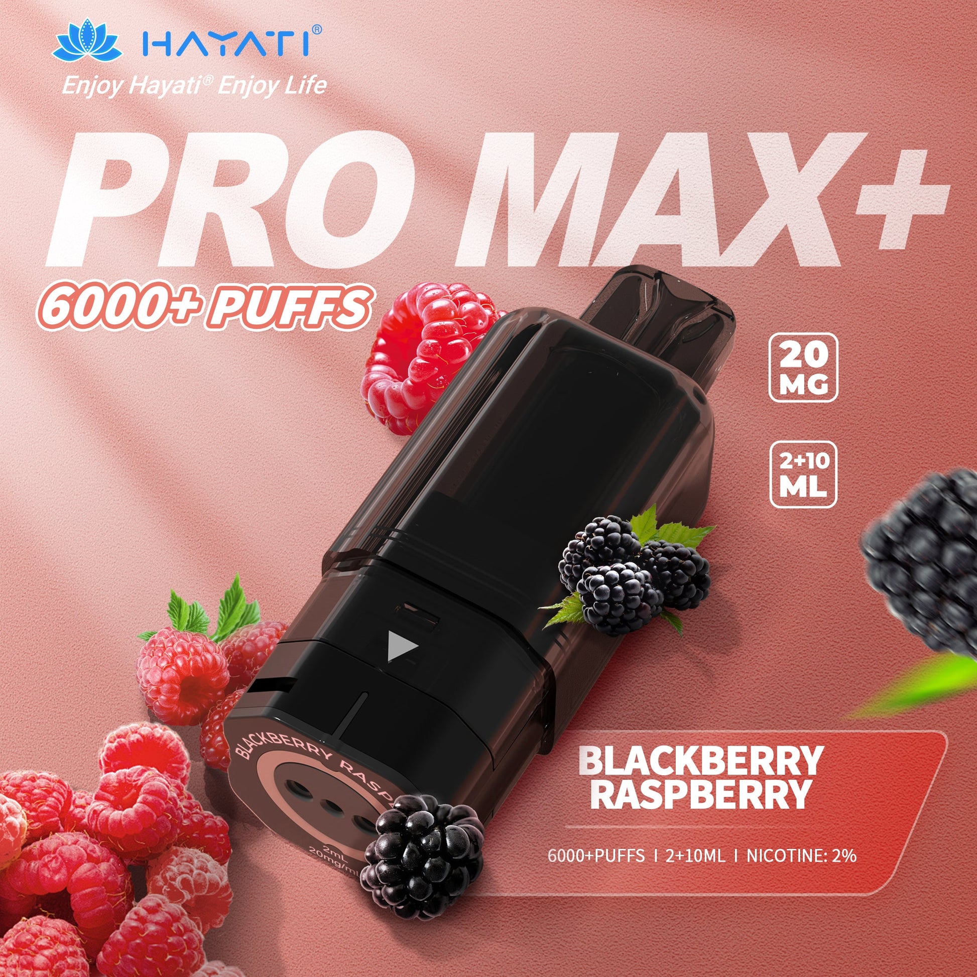 hayati pro max 6000 puffs Hayati Pro Max Plus 6000-6K Puffs 20mg Prefilled Pod Vape Kit – Vape4World main image 1