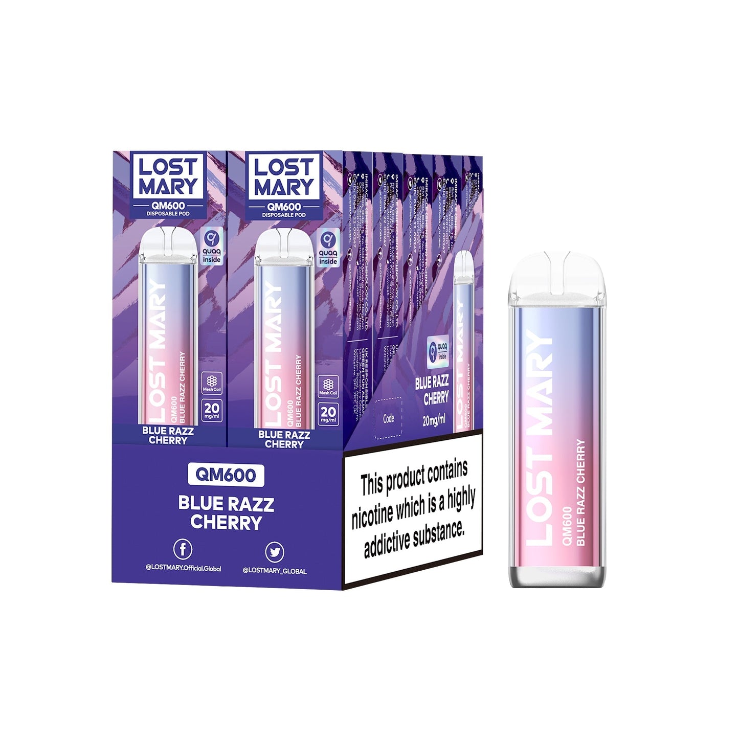 Lost Mary QM600 Disposable Vapes 1X10 pack