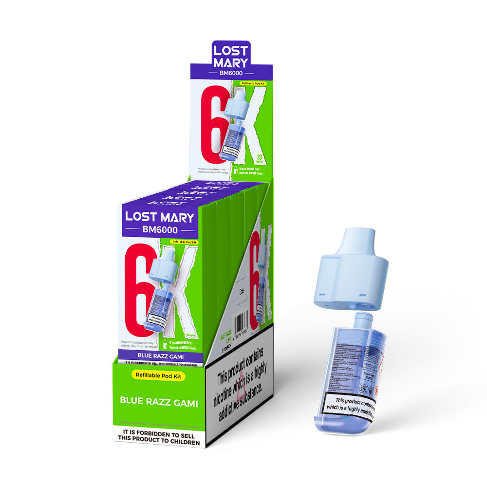 Lost Mary BM6000 Prefilled Kits 1X5 Compliant iVape Delivery Lost Mary BM6000 Prefilled Kits 1X5 Compliant iVape Delivery