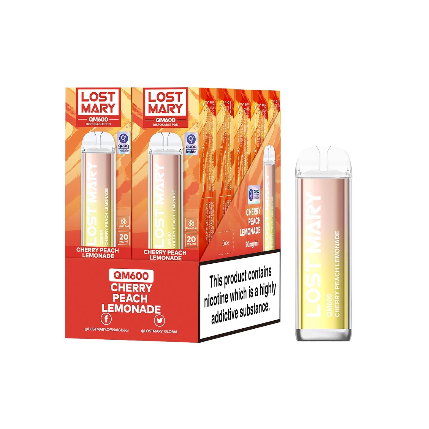 Lost Mary QM600 Disposable Vapes 1X10 pack