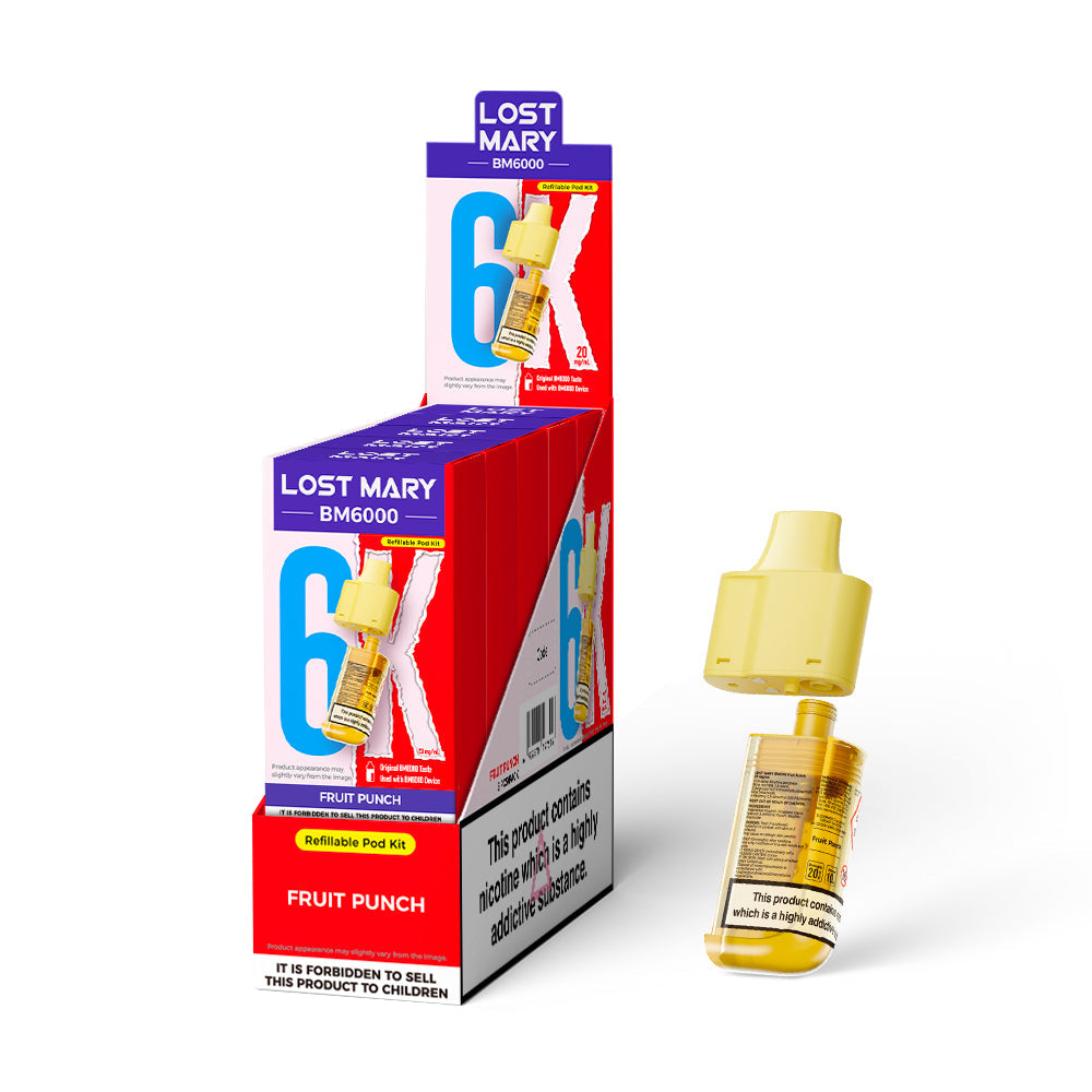 Lost Mary BM6000 Prefilled Pods 1X5 NEW Compliant
