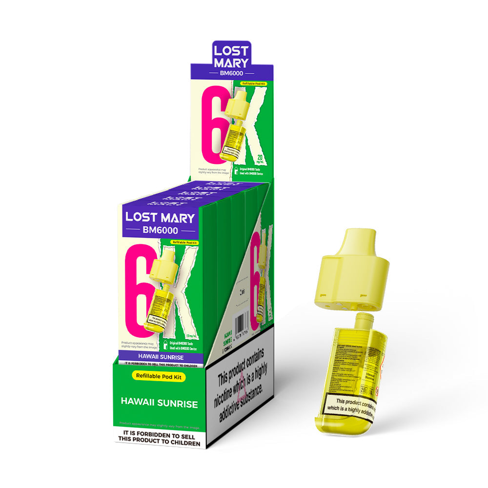 Lost Mary BM6000 Prefilled Pods 1X5 NEW Compliant
