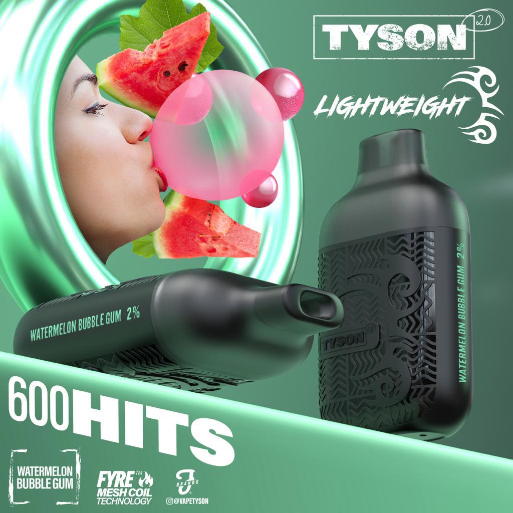 TYSON 2.0 Lightweight Disposable Vapes 1X10 pack