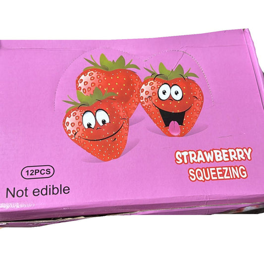 Strawberry Squeezing Squishy Fidget Toys 1X12