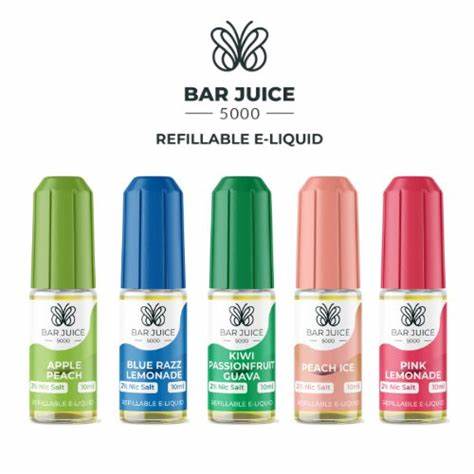 Bar Juice 5000 Nic Salts 10mg and 20mg 10ml 1X10 pack