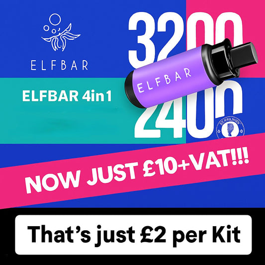 Elf Bar 4in1 3200 Prefilled Kits 1X5 Compliant