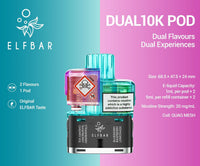Elf Bar Dual 10K Prefilled Kits 1X5 Compliant