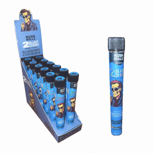 Kush Rollz Blunt Cones - Blueberry Cookies 1X12 ***NEW***
