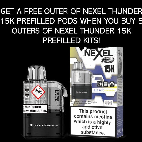 Nexel Thunder 15K Prefilled Pods 1X5 ***NEW***