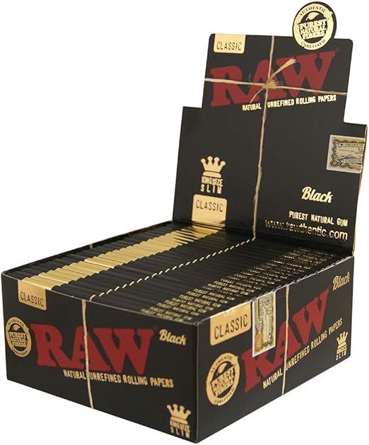 Raw Black King Size Rolling Papers 1X50