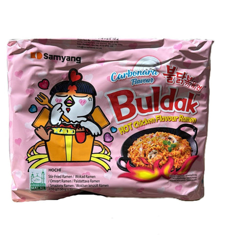 Samyang Buldak Hot Chicken Carbonara Flavour Ramen Noodles 130g 1X5 *SPECIAL OFFER*