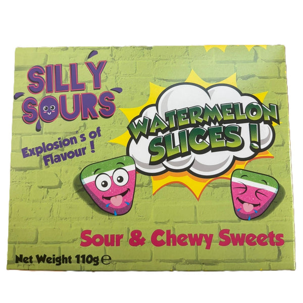 Silly Sours Watermelon Slices 110g 1X12