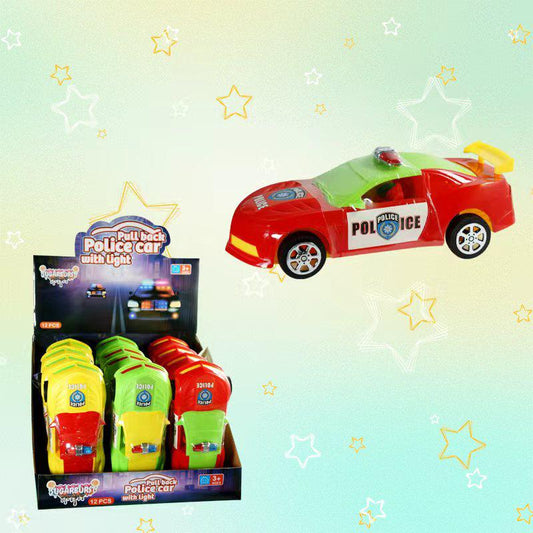 Sugarburst Pull Back Police Car & Light Candy Toy 1X12