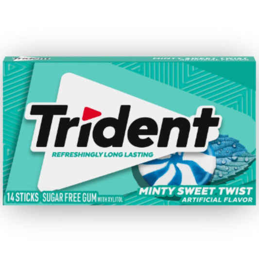 Trident Minty Sweet Twist Bubblegum 1X12 31g