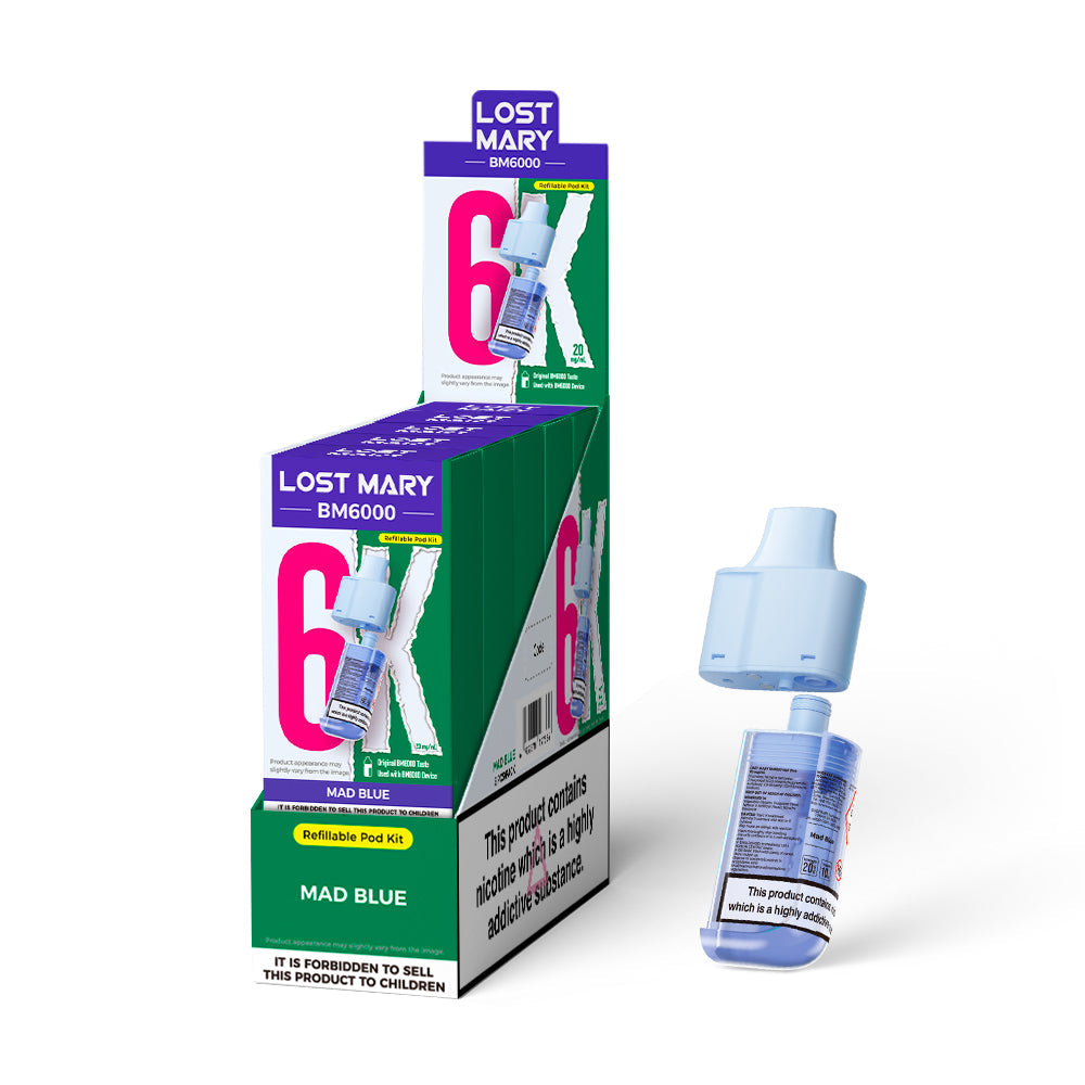 Lost Mary BM6000 Prefilled Kits 1X5 Compliant iVape Delivery Lost Mary BM6000 Prefilled Kits 1X5 Compliant iVape Delivery