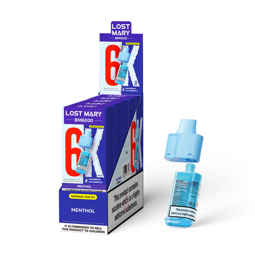 Lost Mary BM6000 Prefilled Kits 1X5 Compliant iVape Delivery Lost Mary BM6000 Prefilled Kits 1X5 Compliant iVape Delivery